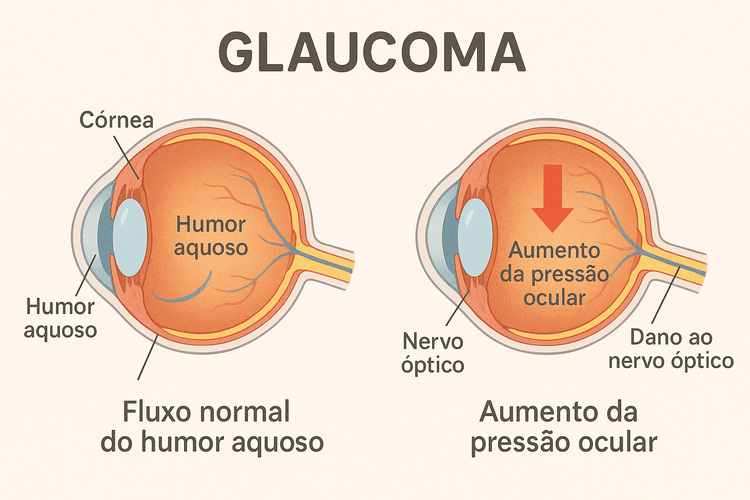 Infográfico explicando o que é o glaucoma