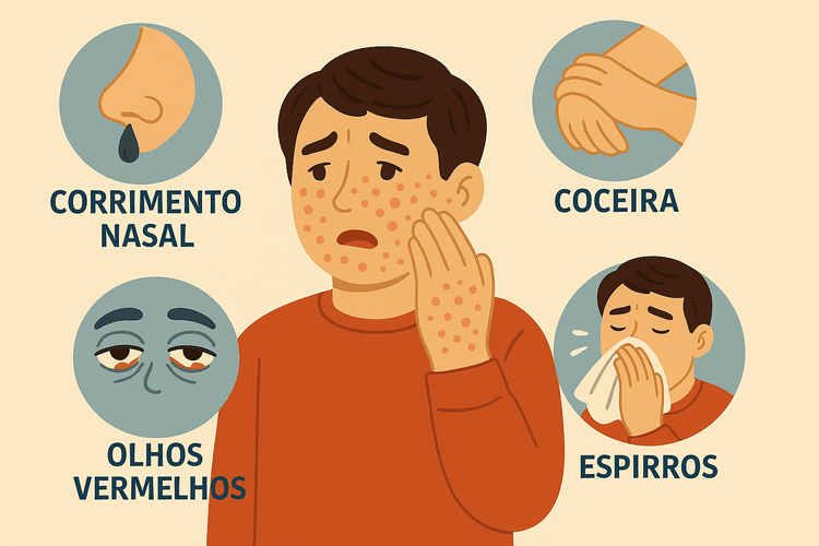 Principais sintomas de alergia