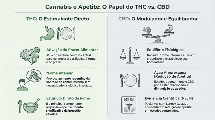 O papel do THC vs CBD
