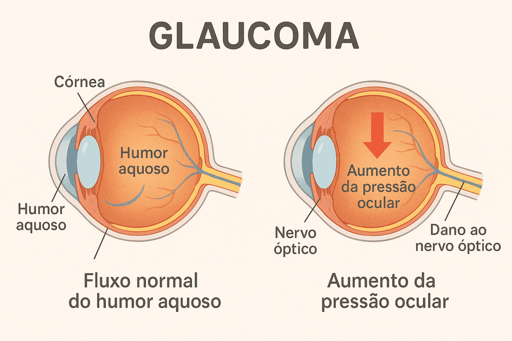 Infográfico explicando o que é o glaucoma