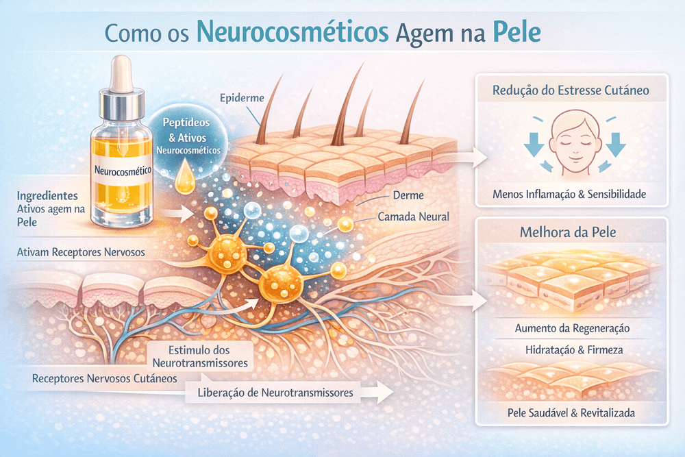 Como os neurocosméticos agem na pele