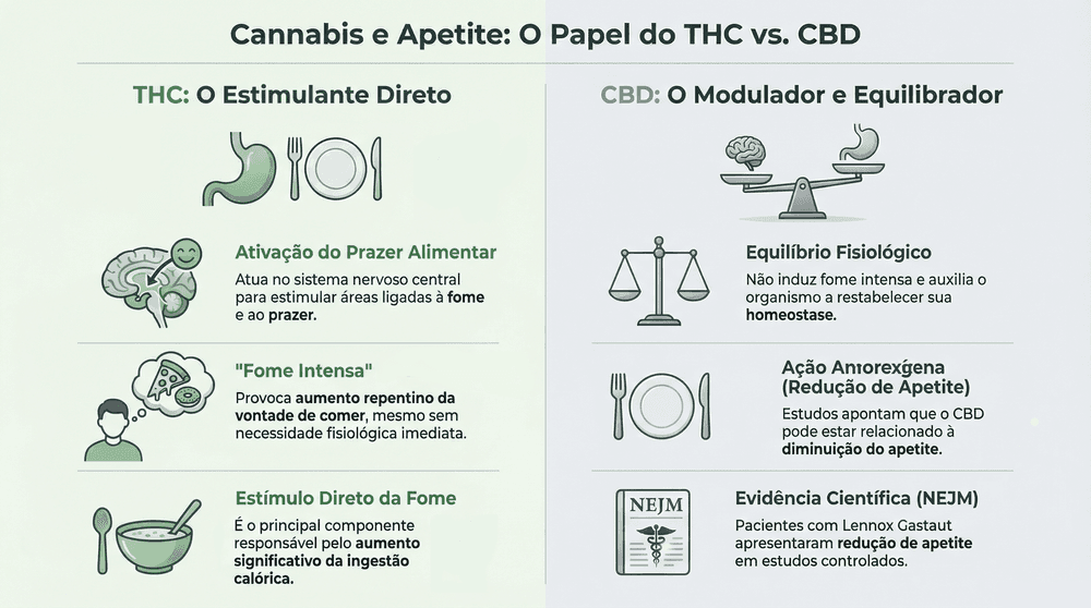 O papel do THC vs CBD