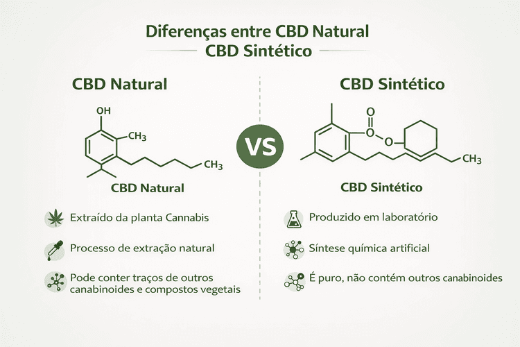 Diferença entre CBD Natural e CBD Sintético