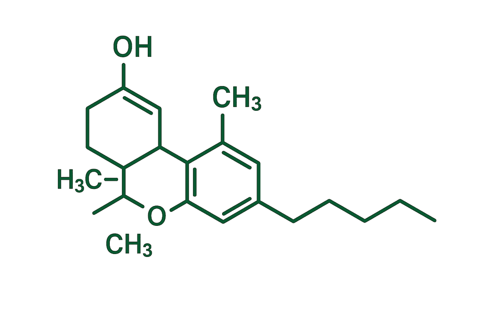 Estrutura química do canabigerol.