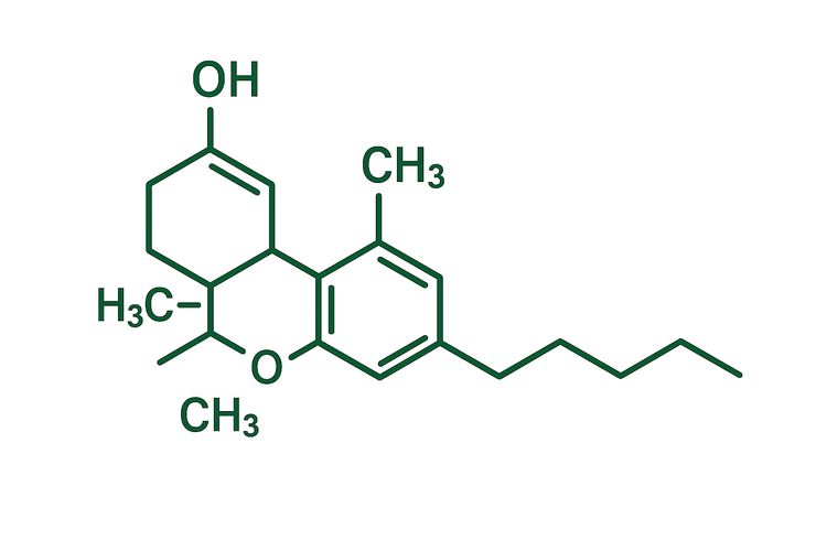 Estrutura química do canabigerol.