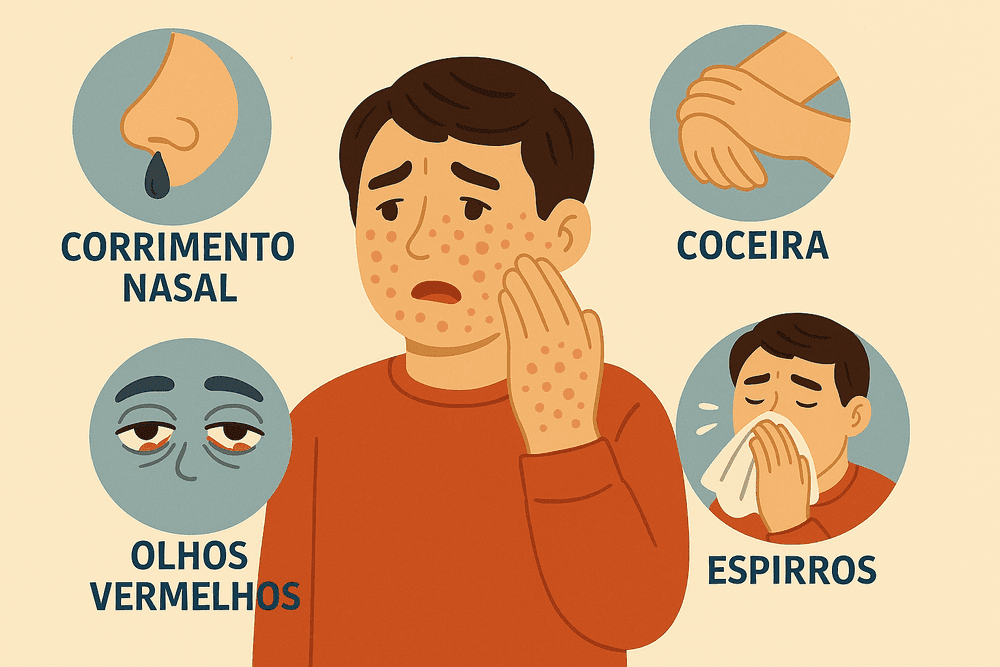 Principais sintomas de alergia
