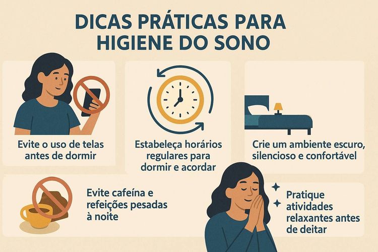 Dicas praticas para higiene do sono