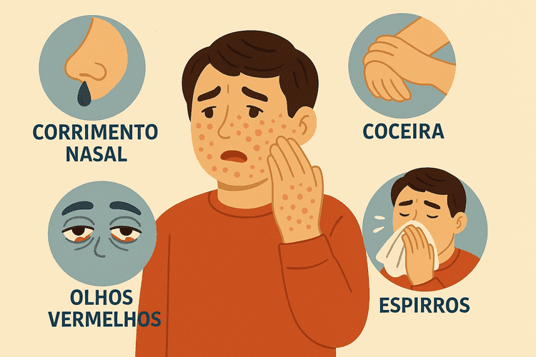 Principais sintomas de alergia