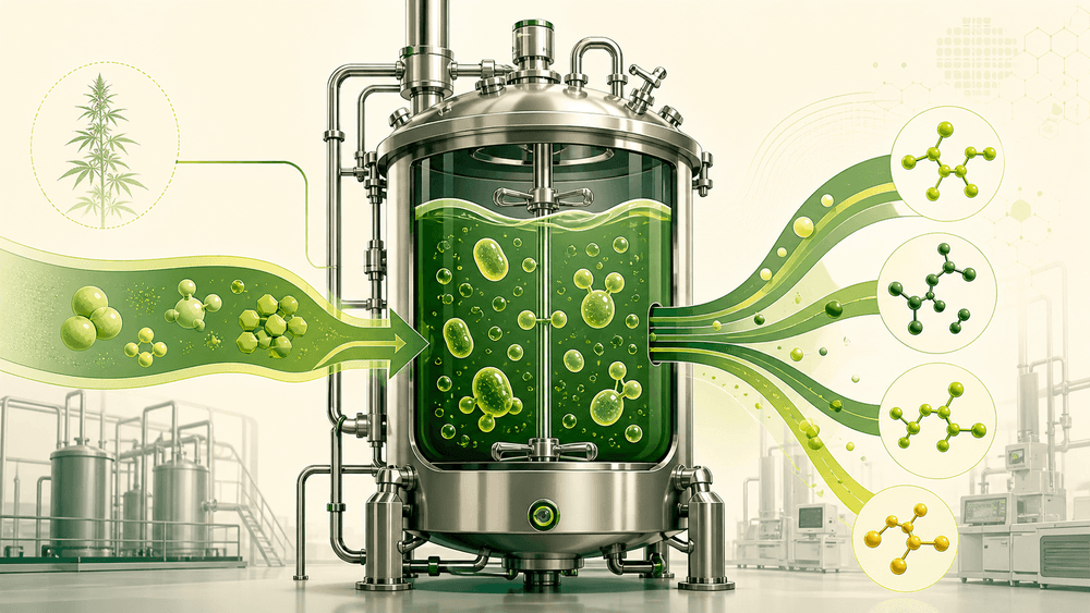Produção de canabinoides por fermentação de precisão em biorreator