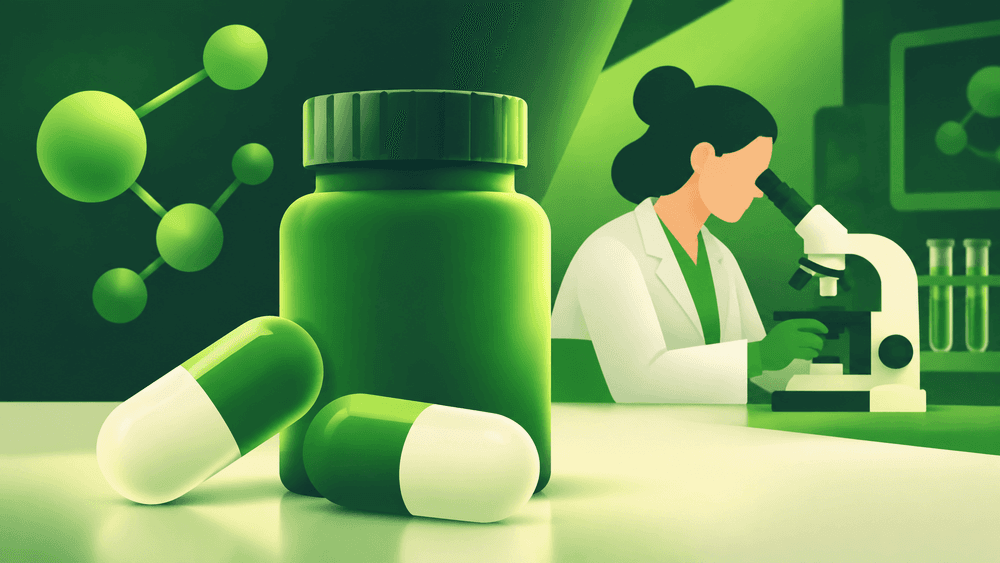 Ilustração editorial sobre dronabinol.
