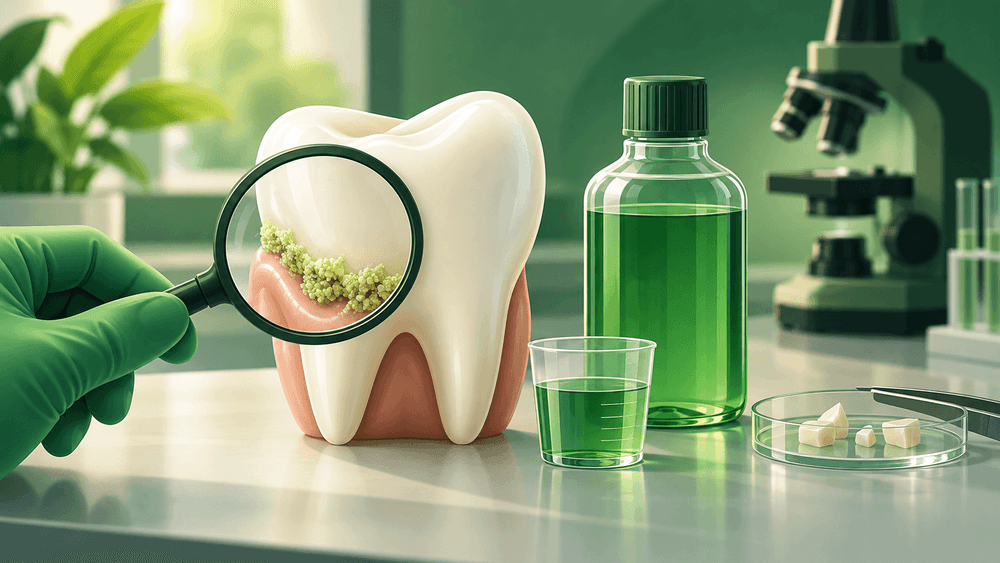 Enxaguante bucal com CBD contra a placa bacteriana