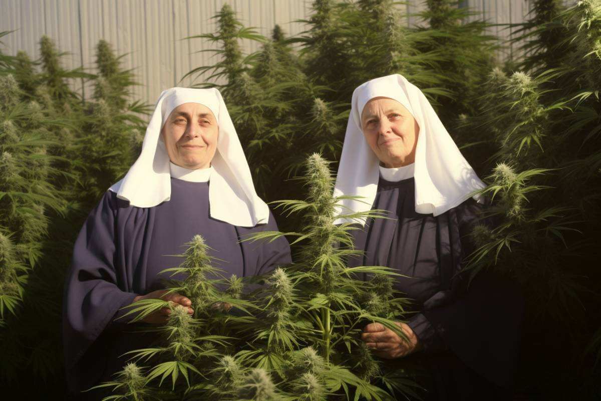 Freiras da Cannabis Sisters of the Valley em plantação de cannabis medicinal