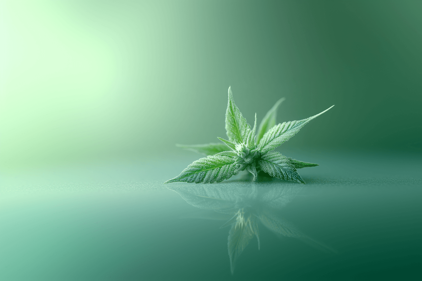 Close-up de uma planta de cânhamo rica em CBD, destacando seu papel na crescente popularidade do cânhamo medicinal e industrial.