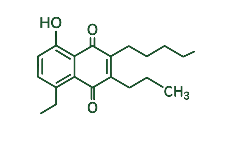 Estrutura química do Canabicromeno (CBC)